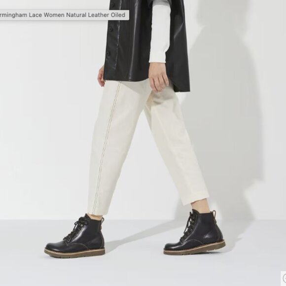 Birmingham Lace Women Oiled Leather Birkenstock black leather 36. $350 - Picture 3 of 6